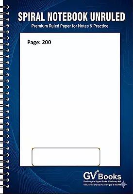 Gv Books Spiral Unruled Gpsc Note Book 300 Page