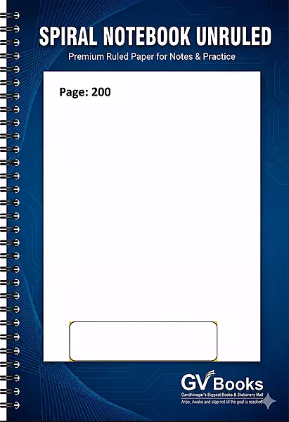 Gv Books Spiral Unruled Gpsc Note Book 300 Page